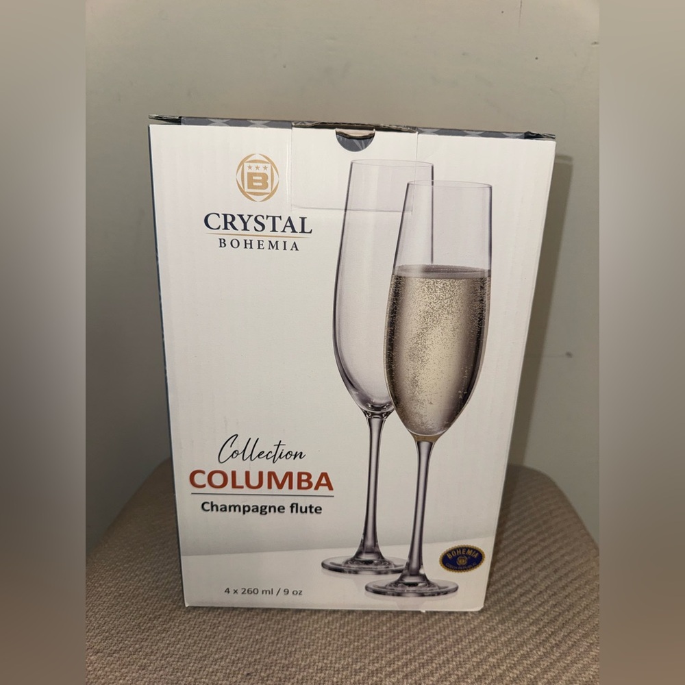 Crystal Bohemia Champagne Flute Set